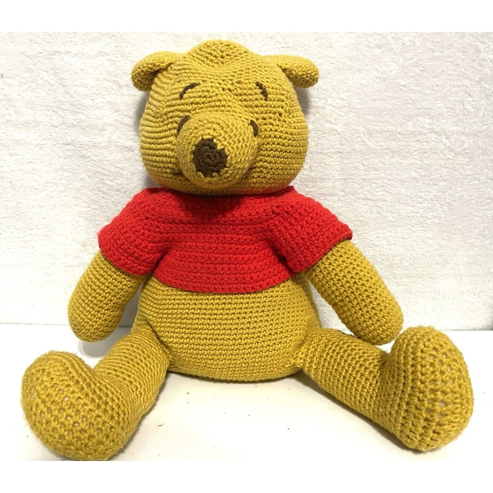 Winnie The Pooh, stuffed animal, hand Made knitted